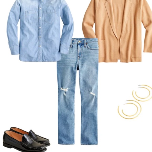 J. CREW 9'' demi-boot crop jean in Rocky Shore wash Denim Jeans 25 NEW - Picture 5 of 13